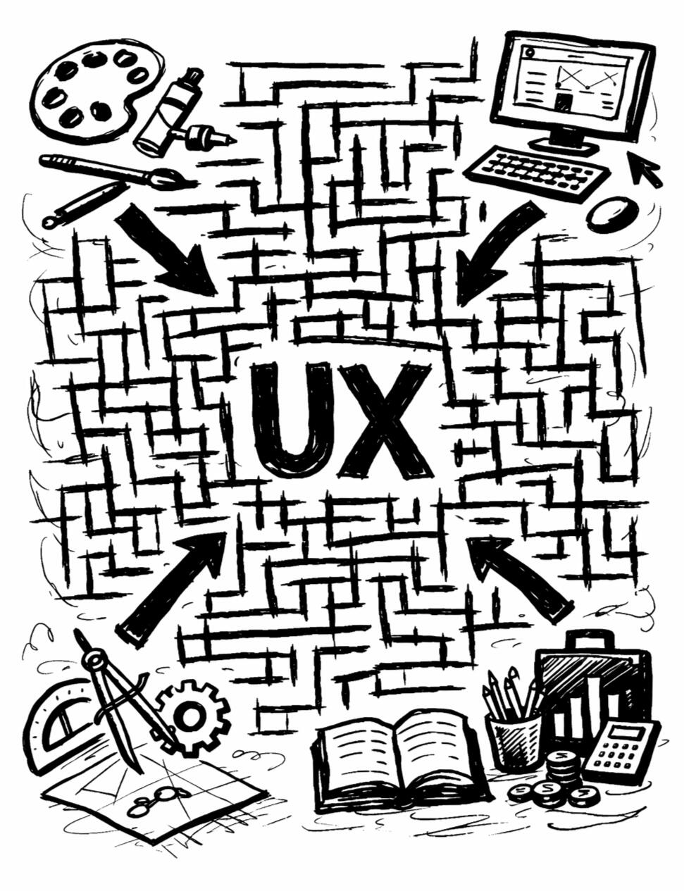 Portrait maze leading to UX